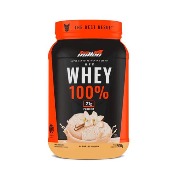 Imagem de Whey 100% Baunilha 900g - New Millen  Proteína Soro Leite