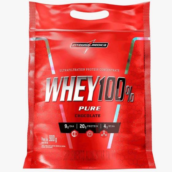 Imagem de Whey 100 concentrada 900grs integralmedica pouch