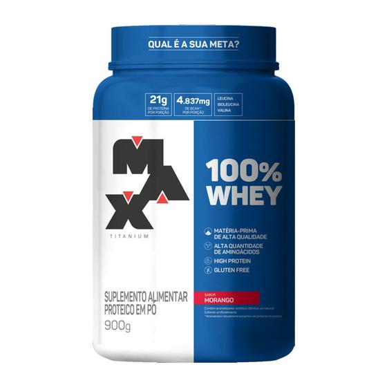 Imagem de Whey 100% concentrado 900g Max Titanium