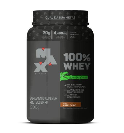 Imagem de Whey 100% Concentrado Ramon Dino Cappuccino 900g Pote Max Titanium