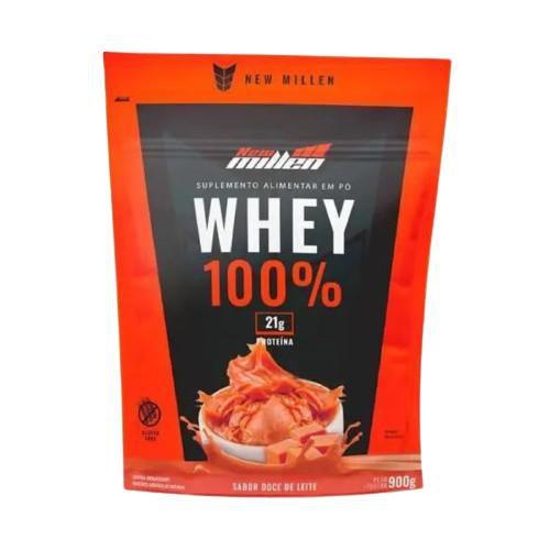 Imagem de Whey 100% Concentrado refil 900g - New Millen sabor Doce de leite