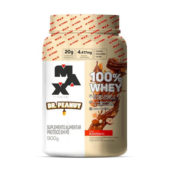 Imagem de Whey 100% dr peanut buenissimo 900g - max titanium