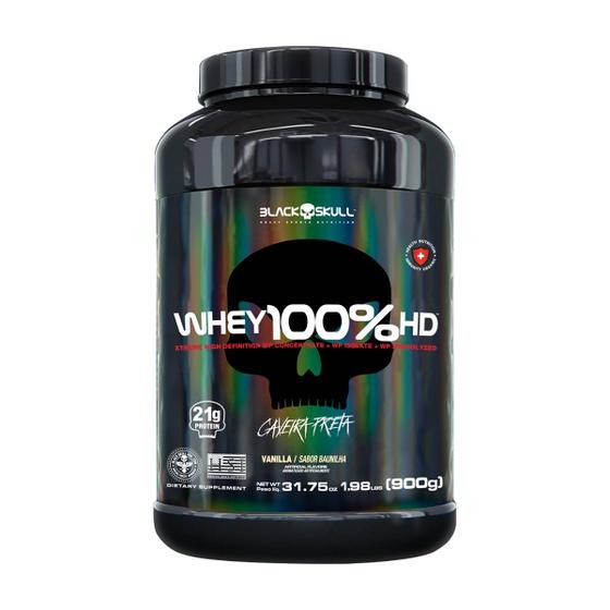 Imagem de Whey 100% Hd Black Skull Baunilha 900G