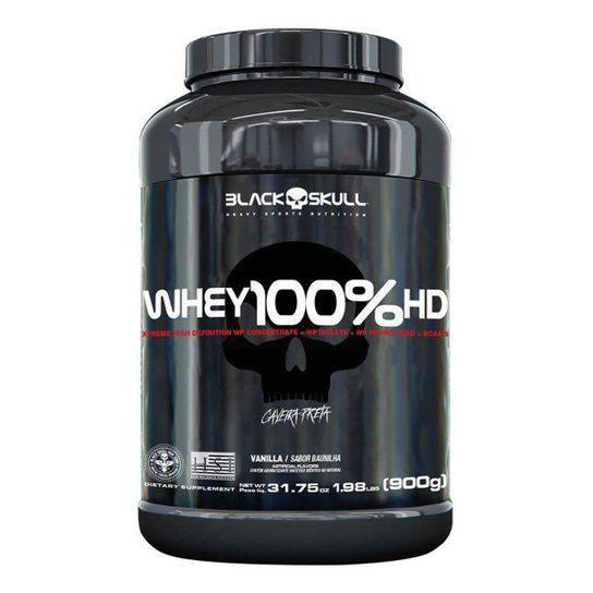 Whey 100% Hd Black Skull - Morango - Pote 900G Menor preço em Whey 100% Hd Black Skull - Morango - Pote 900G