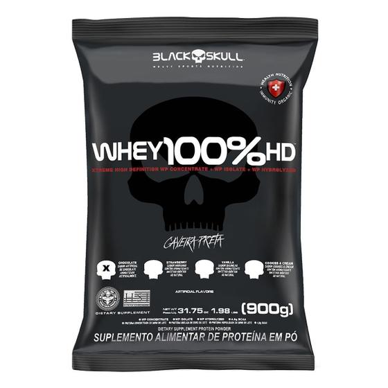 Imagem de Whey 100% HD Chocolate Refil 900G - Black Skull
