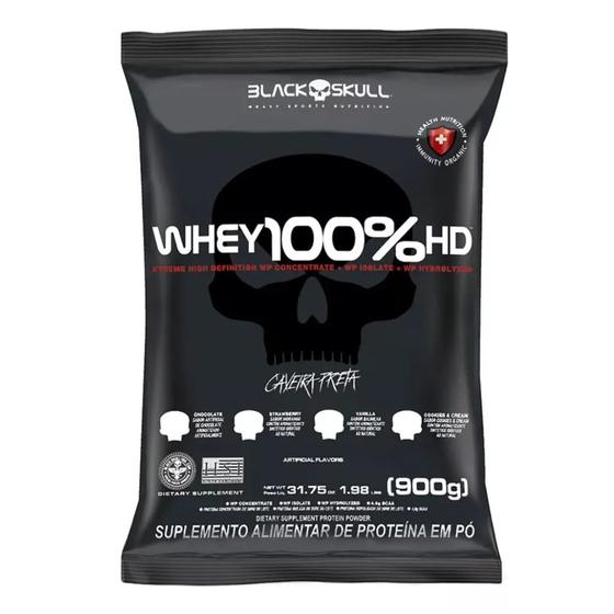 Whey 100% HD - Refil (900g) - Black Skull Cookies and Cream Menor preço em Whey 100% HD - Refil (900g) - Black Skull Cookies and Cream