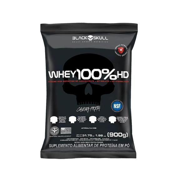 Imagem de Whey 100% HD - Whey Protein 900G Refil - Black Skull