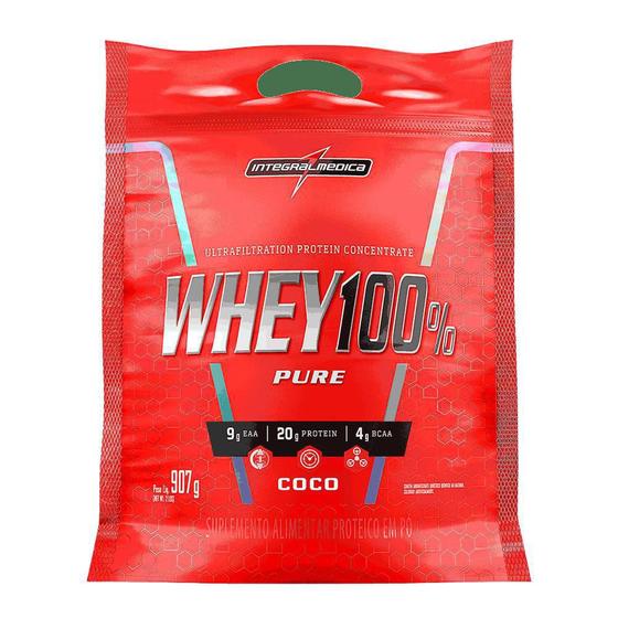 Imagem de Whey 100% Pouch Pure Coco 907G - Integralmédica