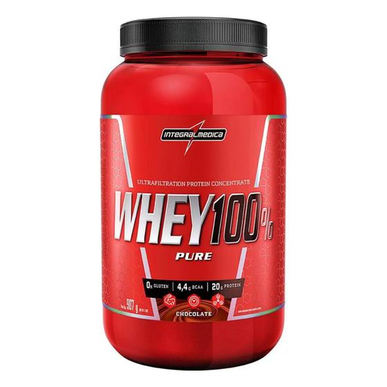 Imagem de Whey 100% pure chocolate - integralmedica - pote 907g