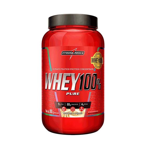 Whey 100% Pure Concentrado Whey Protein Integralmédica 900g Menor preço em Whey 100% Pure Concentrado Whey Protein Integralmédica 900g
