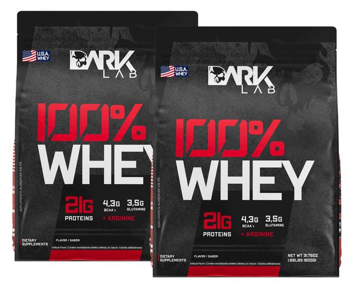 Whey 100% Refil 900g Dark Lab Menor preço em Whey 100% Refil 900g Dark Lab