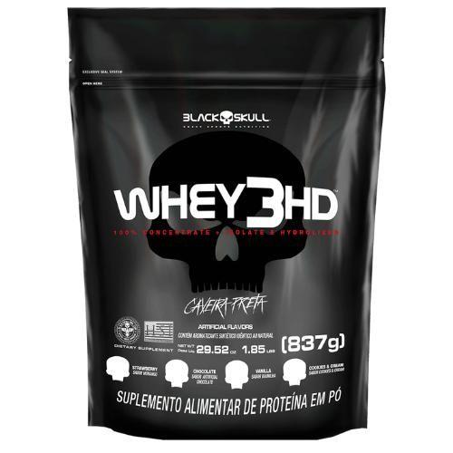 Whey 3hd Black Skull Cookies & Cream Em Sachê De 837g Menor preço em Whey 3hd Black Skull Cookies & Cream Em Sachê De 837g