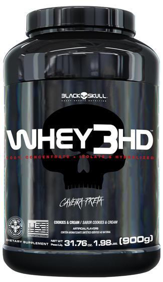 Imagem de Whey 3HD Cookies Cream Black Skull 900g (wpc, wpi e wph)