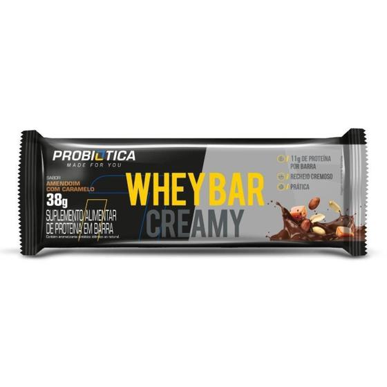 Imagem de Whey Bar Creamy Amendoim Com Caramelo 38G Probiótica