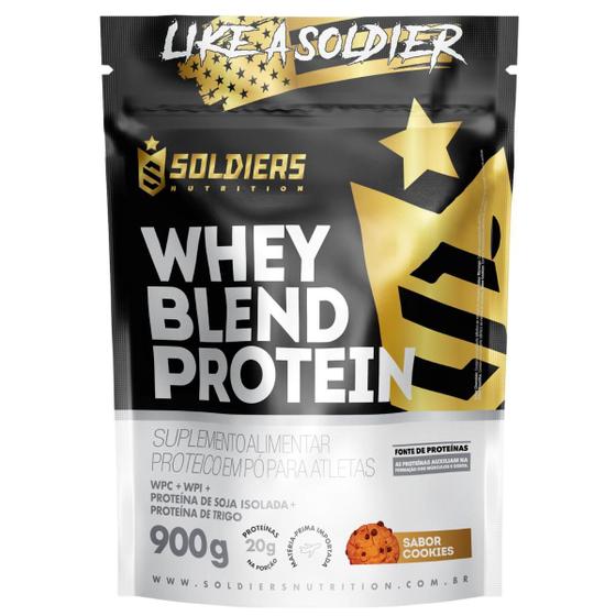 Imagem de Whey Blend Protein Concentrado e Isolado (Cookies) - 900g - Soldiers Nutrition