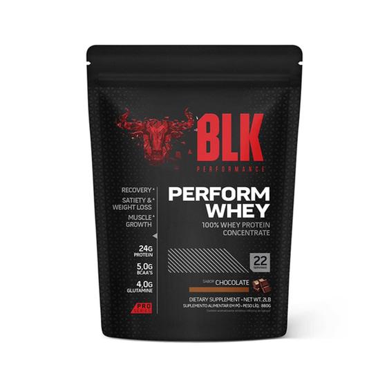 Imagem de Whey blk perform concentrado vanilla 880g 24g proteina - BLK PERFORMANCE