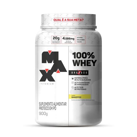 Imagem de Whey Concentrado 100% Linha Brandão Max Titanium 900g