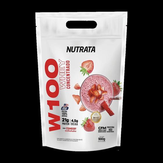 Imagem de Whey concentrado w100 nutrata 900gr refil