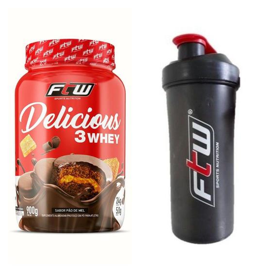 Imagem de Whey Delicious Ftw 900g - Pão De Mel+Brinde Coqueteleira