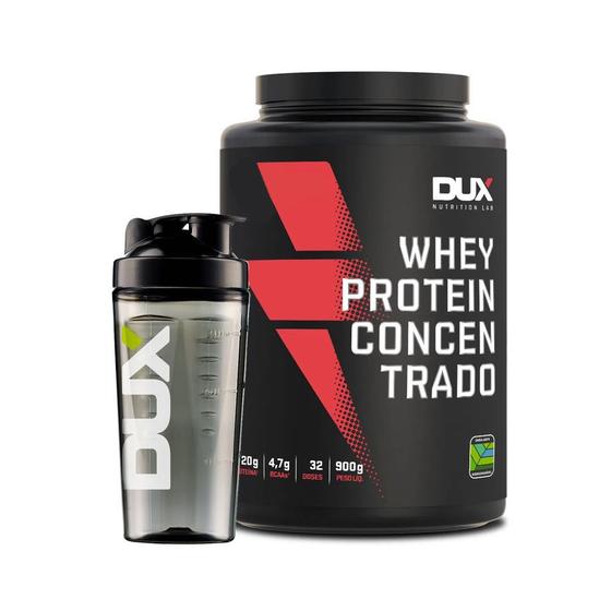 Imagem de Whey dux concentrado 900g - cappuccino + coqueteleira