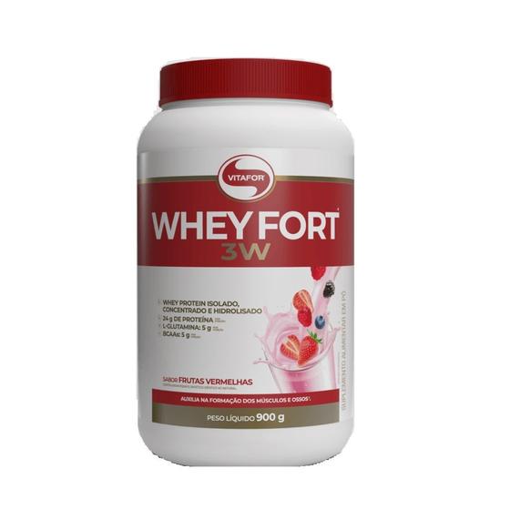 Imagem de Whey Fort 3W 900g Frutas Vermelhas - Vitafor