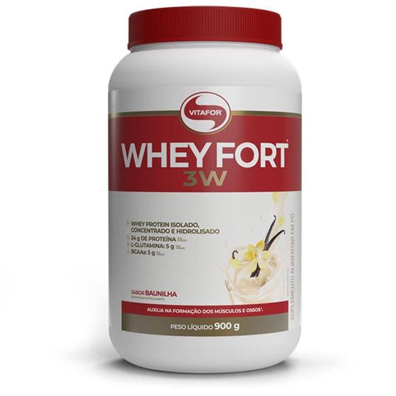 Whey Fort 3W 900g Vitafor Menor preço em Whey Fort 3W 900g Vitafor