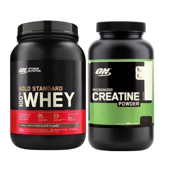 Imagem de Whey Gold Standard 2lb Chocolate 907g + Creatina 300g  ON