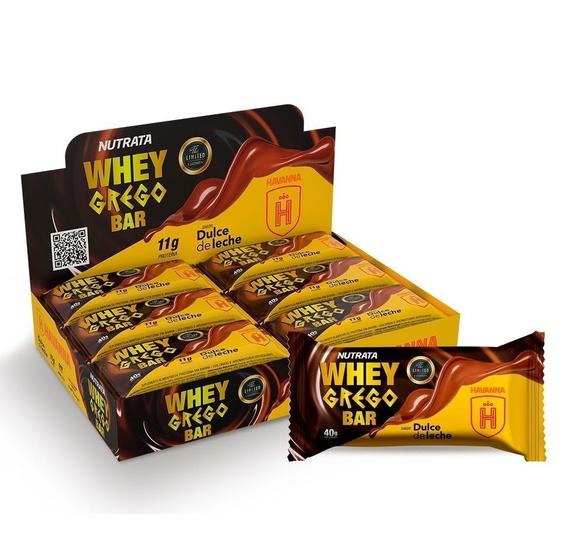 Imagem de Whey Grego Bar Caixa com 12 Unidades (480g) - Sabor: Doce de Leite Havanna