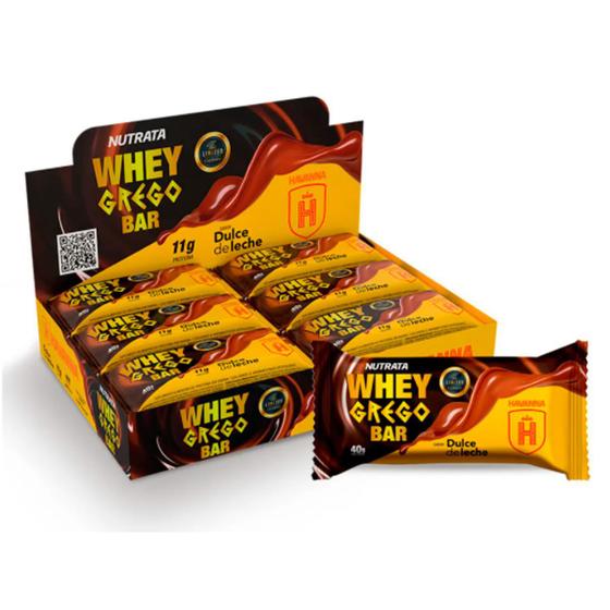 Whey Grego Bar Doce de Leite Havanna Display Com 12 Barras de 40g Nutrata Menor preço em Whey Grego Bar Doce de Leite Havanna Display Com 12 Barras de 40g Nutrata