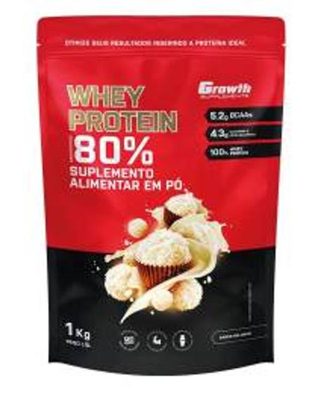 Imagem de Whey Growth 80% Proteína Whey Protein 1kg - Growth Supplements