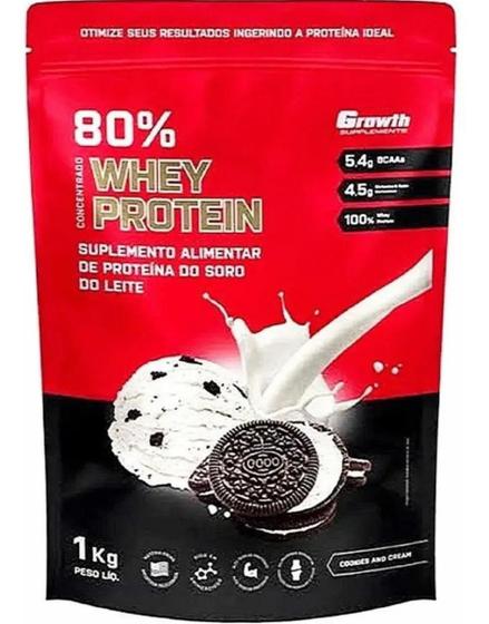 Imagem de Whey Growth Concentrado 80% Protein Supplements 1Kg Sabores