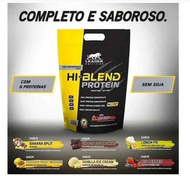 whey Hi Blend Protein (1,8Kg) Leader Nutrition Massa Muscular