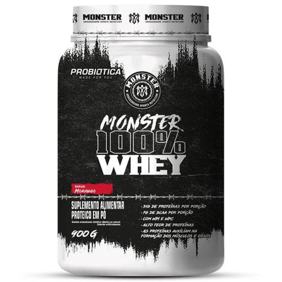 Imagem de Whey Isolado e Concentrado Monster 100 Probiotica 900g