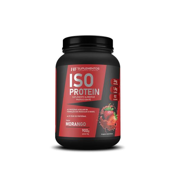 Imagem de Whey Isolado Protein Morango 900G Hf Suplementos