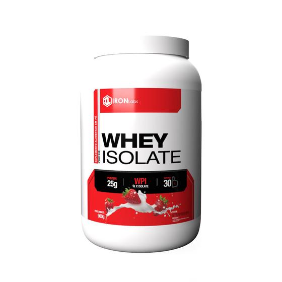 Imagem de Whey isolate 900g - morango - iron labs