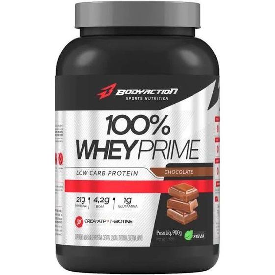 Whey prime 100% body action chocolate 900g pote Menor preço em Whey prime 100% body action chocolate 900g pote