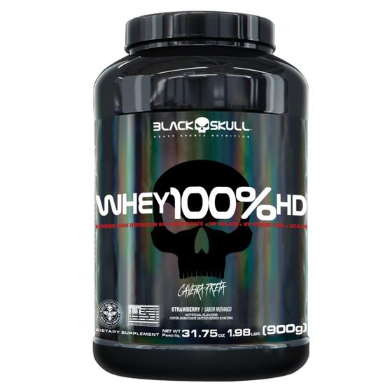 Imagem de Whey Protein 100% HD 900g Black Skull (3W)