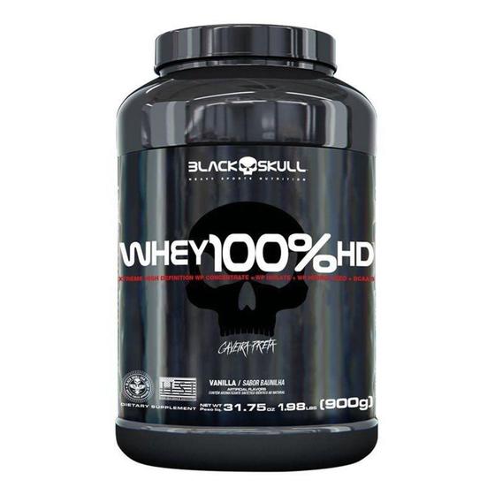 Imagem de Whey Protein 100% HD Concentrado, Isolado e Hidrolisado 900g - Black Skull
