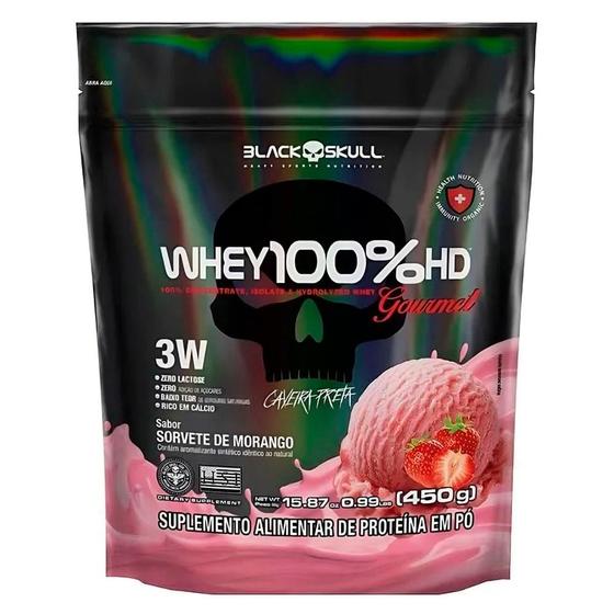 Imagem de Whey Protein 100% HD Gourmet Refil 450g - Black Skull