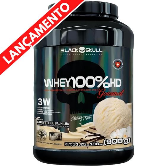 Whey Protein 100% HD Pote GOURMET Concentrado Isolado Hidrolisado Black Skull Menor preço em Whey Protein 100% HD Pote GOURMET Concentrado Isolado Hidrolisado Black Skull