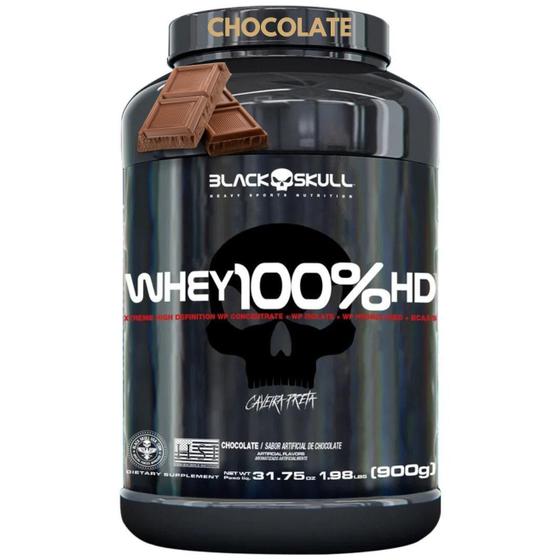 Imagem de Whey Protein 100% HD Pure 900g Pote BLACK SKULL ( Isolado - Hidrolisado - Concentrado ) Suplemento de Proteína