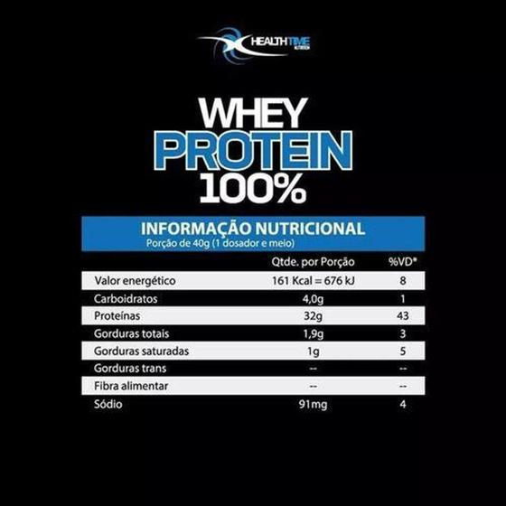 Whey Protein 100% - Healthtime (2,1kg) - Chocolate Branco - Health Time Menor preço em Whey Protein 100% - Healthtime (2,1kg) - Chocolate Branco - Health Time