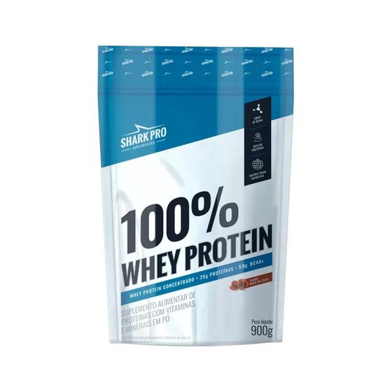 Imagem de Whey Protein 100% Pouch Sabor Doce De Leite 900g Refil Shark Pro