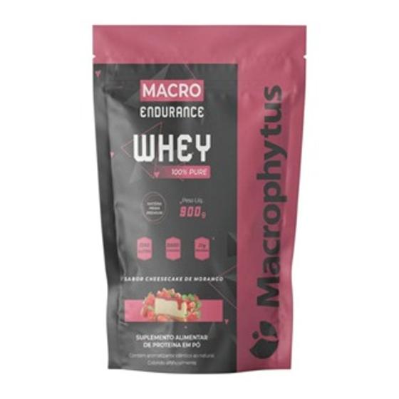 Imagem de Whey Protein 100% Pure 900g Sabor Cheesecake de Morango - Macrophytus