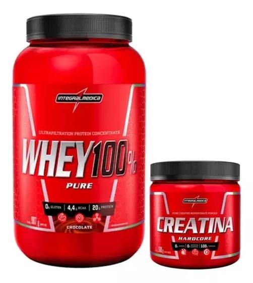 Imagem de Whey Protein 100% Pure 907g pote + Creatina 300g - Integralmédica