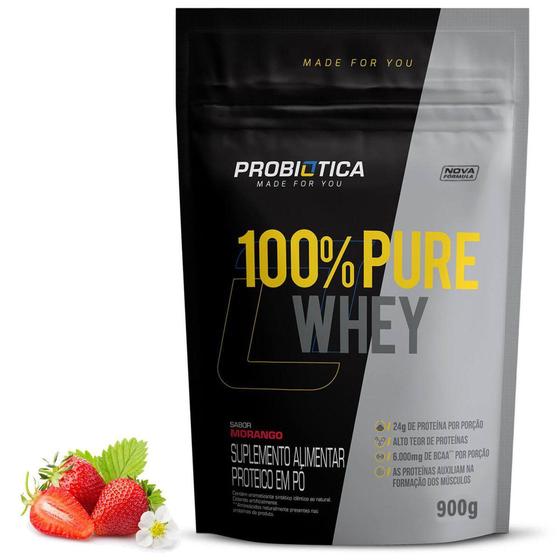 Imagem de Whey Protein 100% Pure Probiótica 900g Refil Sabores