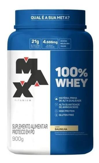 Imagem de Whey Protein 100% Whey Concentrado  900g - Max Titanium