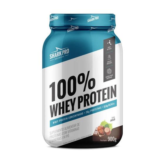 Whey Protein 100% Whey Pote 900g Sabor Avelã Shark Pro Menor preço em Whey Protein 100% Whey Pote 900g Sabor Avelã Shark Pro