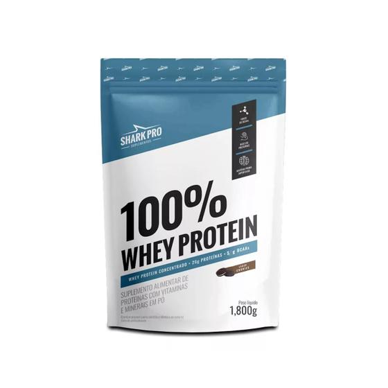 Imagem de Whey Protein 100% Whey Refil 1800g Sabor Cookies Shark Pro