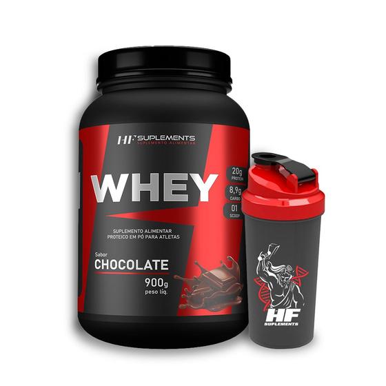 Imagem de Whey protein chocolate 900g + coqueteleira